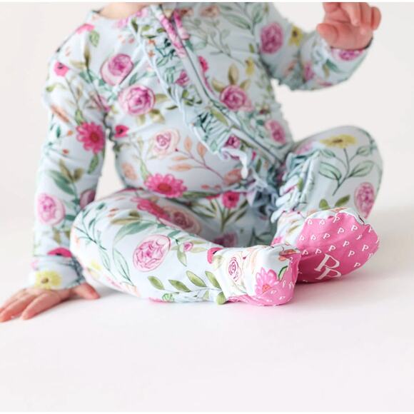 Posh Peanut Footie Ruffled Zippered One Piece - 3-6 months (Bundle of 3) - Picture 3 of 9